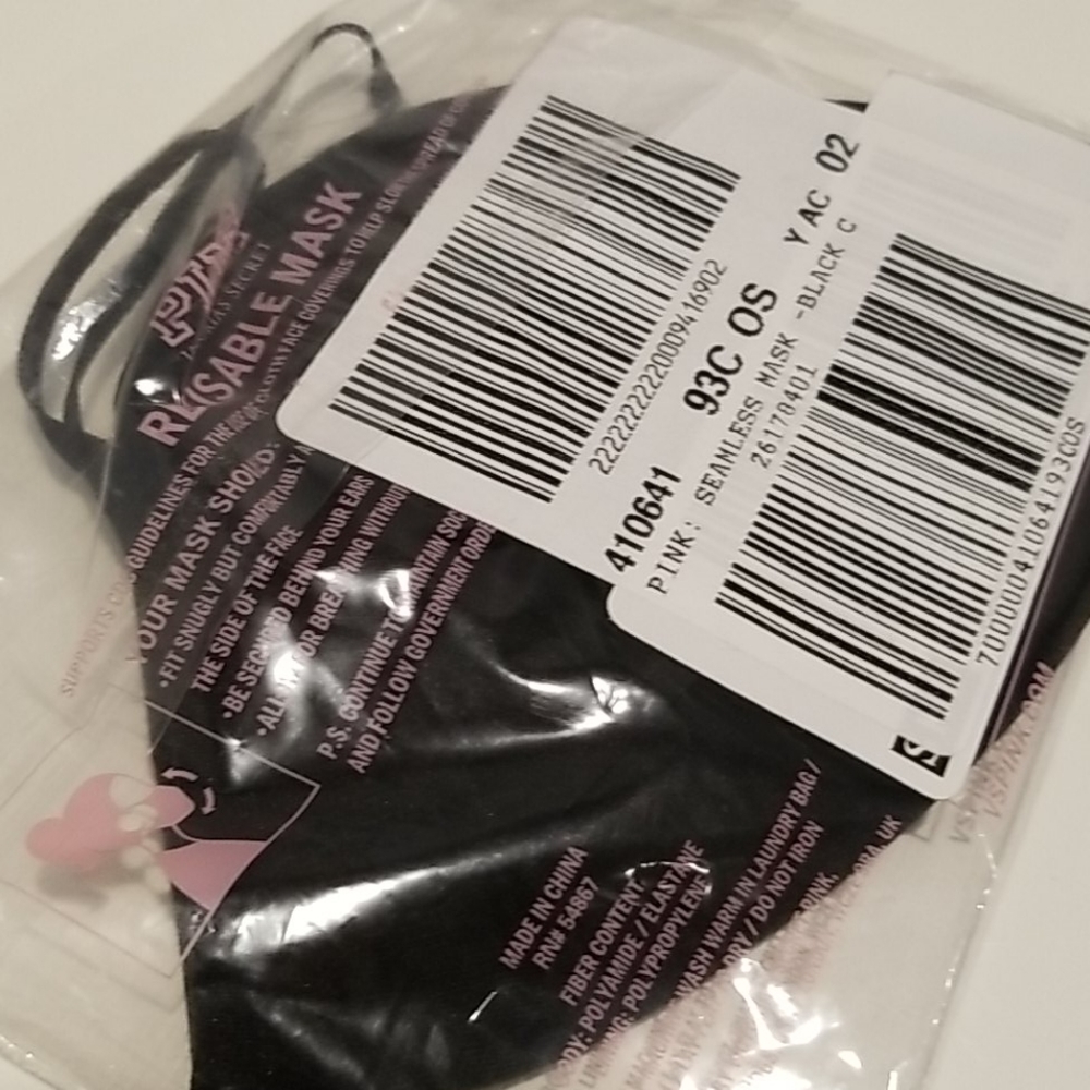 PINK Victoria’s secret face mask new Black - Picture 3 of 7